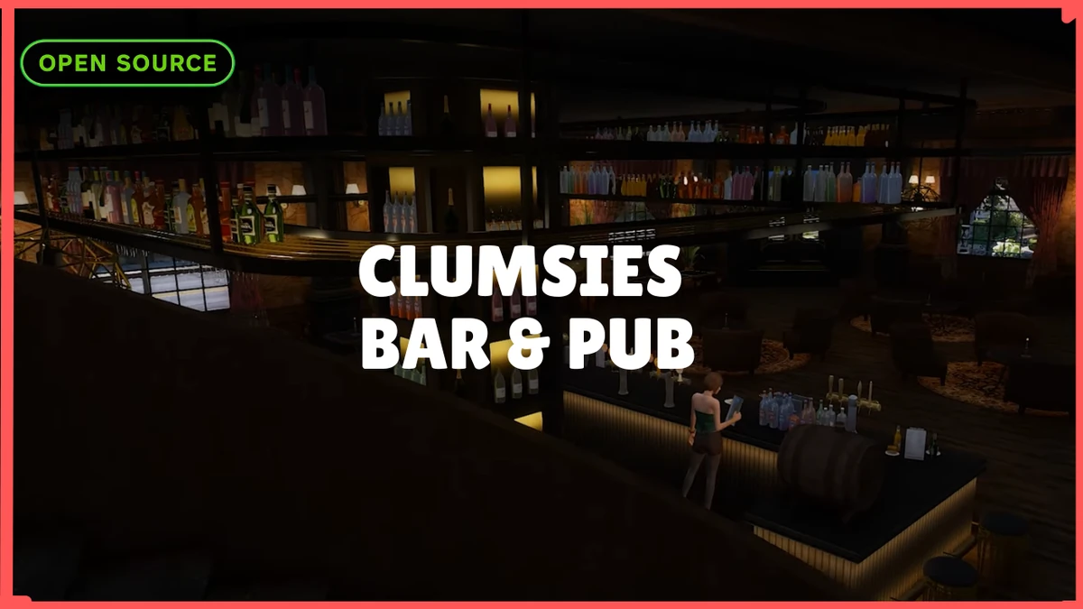 Clumsies Bar & Pub MLO FiveM | Luxury Bar with Hidden Criminal Basement | Open Source